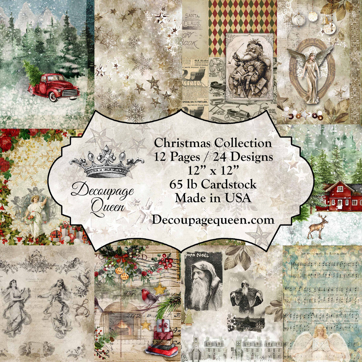 Santa's Workshop Christmas Tissue Paper Collection, Exclusive Scalloped  Edge, 72 Sheets Each 19 x 25, Patterns and Solids