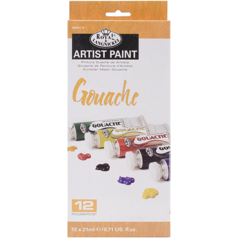 Royal & Langnickel® Gouache Acrylic Paints 21ml 12/Pkg Assorted Colors