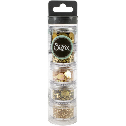 Sizzix Making Essential Sequins & Beads 5/Pkg Gold