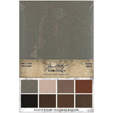 Tim Holtz Idea-Ology -Kraft-Stock Stack Cardstock Pad 6"X9" 24/Pkg Neutral, 8 Colors/3 Each
