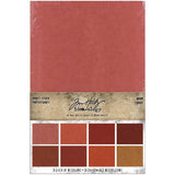 Tim Holtz Idea-Ology -Kraft-Stock Stack Cardstock Pad 6"X9" 24/Pkg Warm, 8 Colors/3 Each
