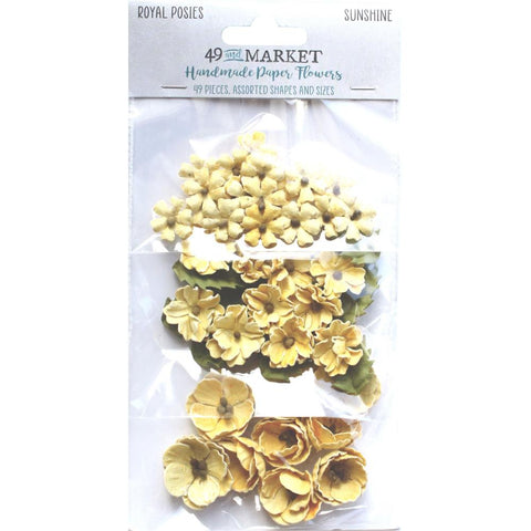 49 And Market -Royal Posies Paper Flowers 49/Pkg Sunshine
