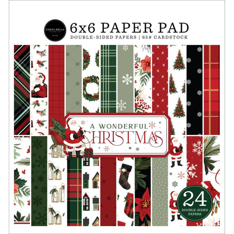 Carta Bella Double-Sided Paper Pad 6"X6" A Wonderful Christmas
