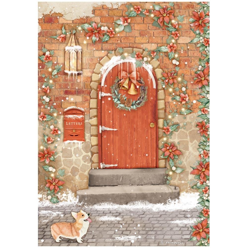Stamperia Assorted Rice Paper A6 8/Sheets-Christmas Greetings