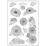 Stamperia Soft Maxi Mould 8.5"X11.5" Sunflower Art