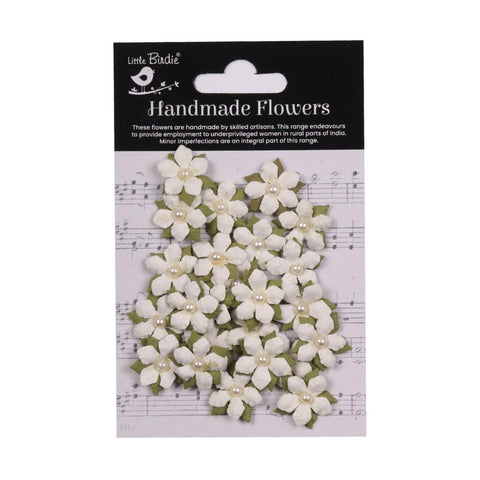 Little Birdie - Elira Paper Flowers 24/Pkg Ivory Pearl