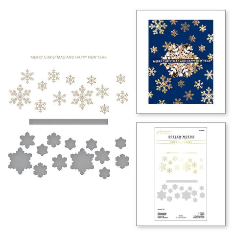 Spellbinders Glimmer Hot Foil Plate & Die By Bibi Cameron Snowflakes - Glimmering Snowflakes