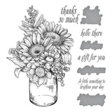 Spellbinders BetterPress Plate & Die Set Sunflower Bouquet Press