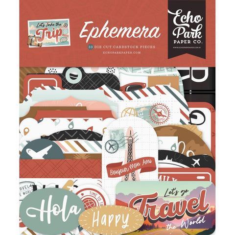 Echo Park Cardstock Ephemera 33/Pkg Icons, Let's Take The Trip