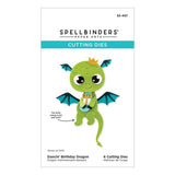Spellbinders Etched Dies From The Monster Birthday Collection Dancin' Birthday Dragon