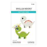 Spellbinders Etched Dies Birthday Dinosaur