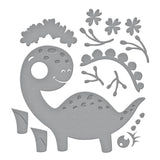 Spellbinders Etched Dies Birthday Dinosaur