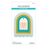 Spellbinders Etched Dies From The Monster Birthday Collection Make A Wish Arch Labels