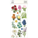 Simple Vintage Essentials Color Palette Foam Stickers 39/Pkg Butterfly & Floral