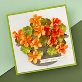Spellbinders Etched Dies By Susan Tierney-Cockburn Nasturtium and Galvanized Wash Bucket - Through the Arbor Garden