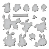 Spellbinders Etched Dies By Simon Hurley Easter Bunnies