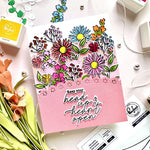 Pinkfresh Studio Stencils 4.25"X5.5" Wildflower Bouquet