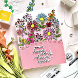 Pinkfresh Studio Stencils 4.25"X5.5" Wildflower Bouquet