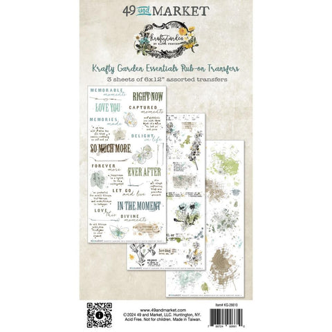 49 and Market - Krafty Garden Rub-On Transfer Set Essentials