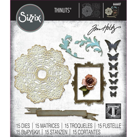 Sizzix - Thinlits Dies By Tim Holtz 15/Pkg Vault Boutique
