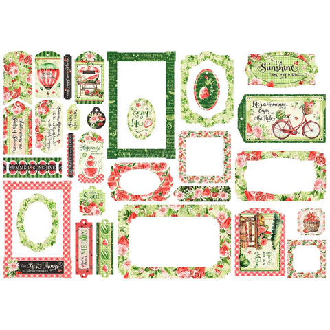 Graphic 45 Die-Cut Assortment Tags & Frames, Sunshine On My Mind