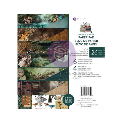 Prima Marketing Double-Sided Paper Pad 6"X6" 26/Pkg Nature Academia