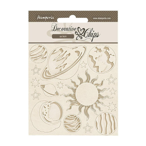 Stamperia Decorative Chips 5.5"X5.5" Fortune Planets