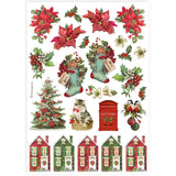 Stamperia Assorted Rice Paper A4 6/Sheets Classic Christmas