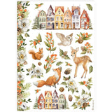 Stamperia Assorted Rice Paper A4 6/Sheets Classic Christmas