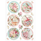 Stamperia Assorted Rice Paper A4 6/Sheets Classic Christmas