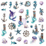 Prima Marketing Ephemera 66/Pkg Mermaid's Treasures