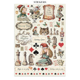 Stamperia Junk Journal Stickers, Cut-outs And Backgrounds Alice In Christmas