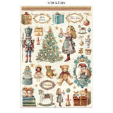 Stamperia Junk Journal Stickers, Cut-outs And Backgrounds Alice In Christmas