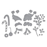 Spellbinders Etched Dies Classic Mouse Christmas Embellishments