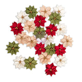 Prima Marketing Twinkle & Treats Paper Flowers 24/Pkg Holiday Blooms