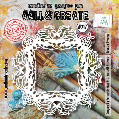 AALL & CREATE #217 - 6"X6" STENCIL - FRAMED DREAMS