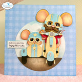 Elizabeth Craft Metal Die -Scooter with sidecar