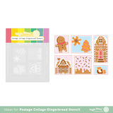 Waffle Flower x Galina Filippenko Postage Collage Gingerbread Stencil