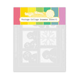 Waffle Flower x Galina Filippenko Postage Collage Snowman Stencil