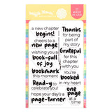 Waffle Flower Inside Sentiments Book Lover Stamp Set