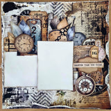 3Quarter Designs Eclectic Clocks 12x12 Design Paper & Diecuts Set