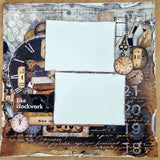 3Quarter Designs Eclectic Clocks 12x12 Design Paper & Diecuts Set