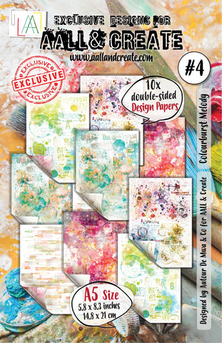 AALL and Create - A5 Design Paper 4 -Colourburst Melody
