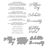 Spellbinders Let's Celebrate Sentiments Press Plate & Die Set from the LET'S CELEBRATE COLLECTION by Yana Smakula