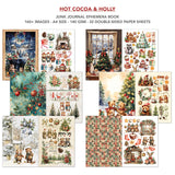 Ciao Bella - Hot Cocoa & Holly Junk Journal Ephemera Book A4 32/Pkg