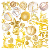 Ciao Bella Vellum Sparkling Christmas Fussy Cut 6"x6" 6/Pkg