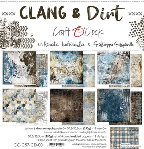 Craft O'Clock CLANG & DIRT 12x12 Paper Collection
