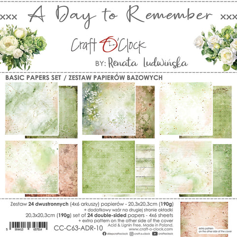 Craft O' Clock A DAY TO REMEMBER - BASIC PAPERS 8x8