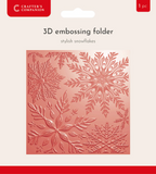 Crafter’s Companion 3D Embossing Folder 5.5”x5.5” - Stylish Snowflakes