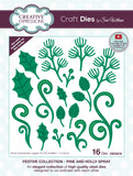 Creative Expressions Sue Wilson Pine and Holly Spray Craft Die